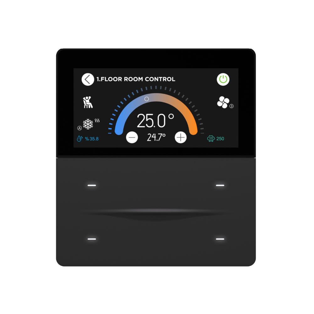 iX-M 3'' 4 Button KNX Touch Panel / Anthracite