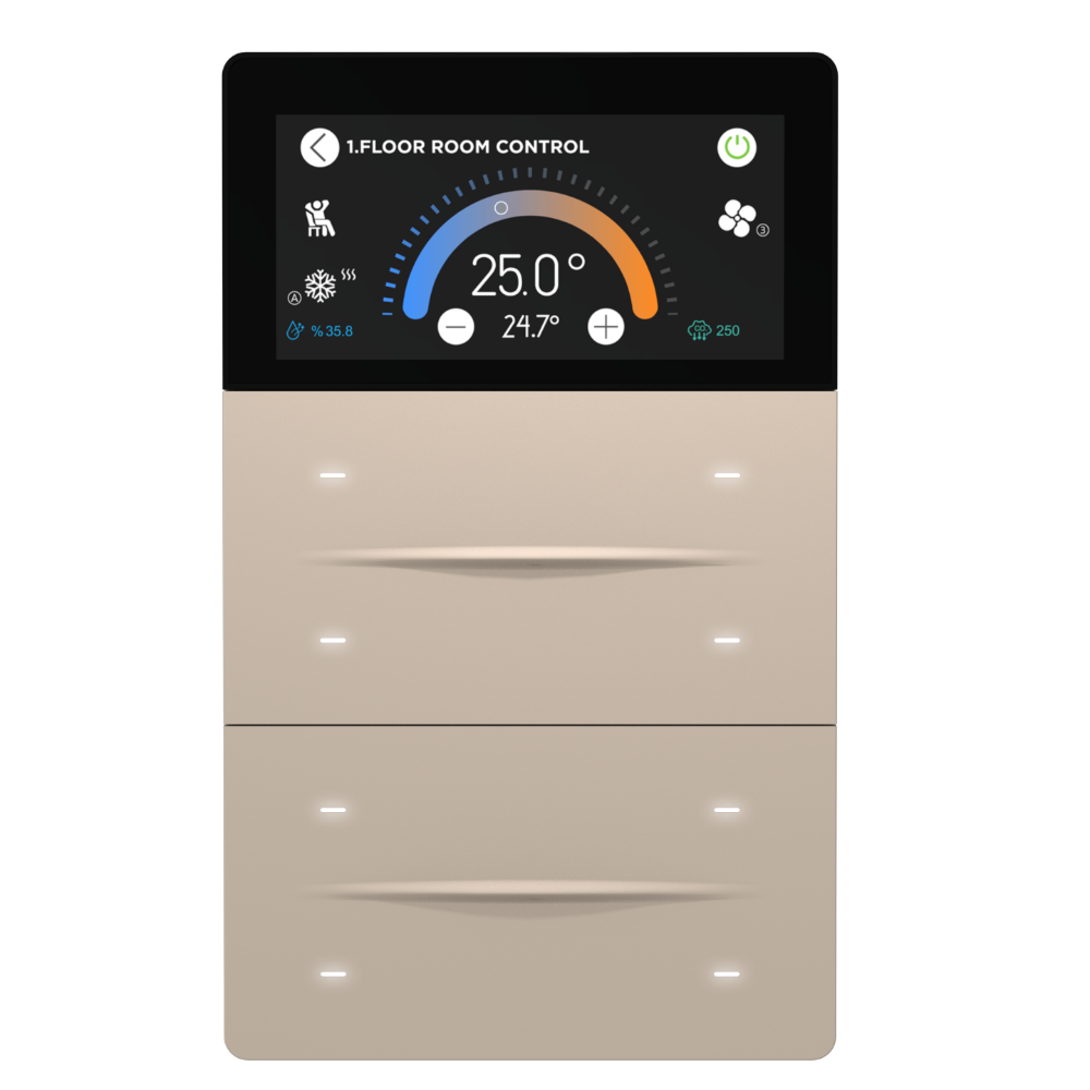 iX-M 3'' 8 Button KNX Touch Panel / Beige