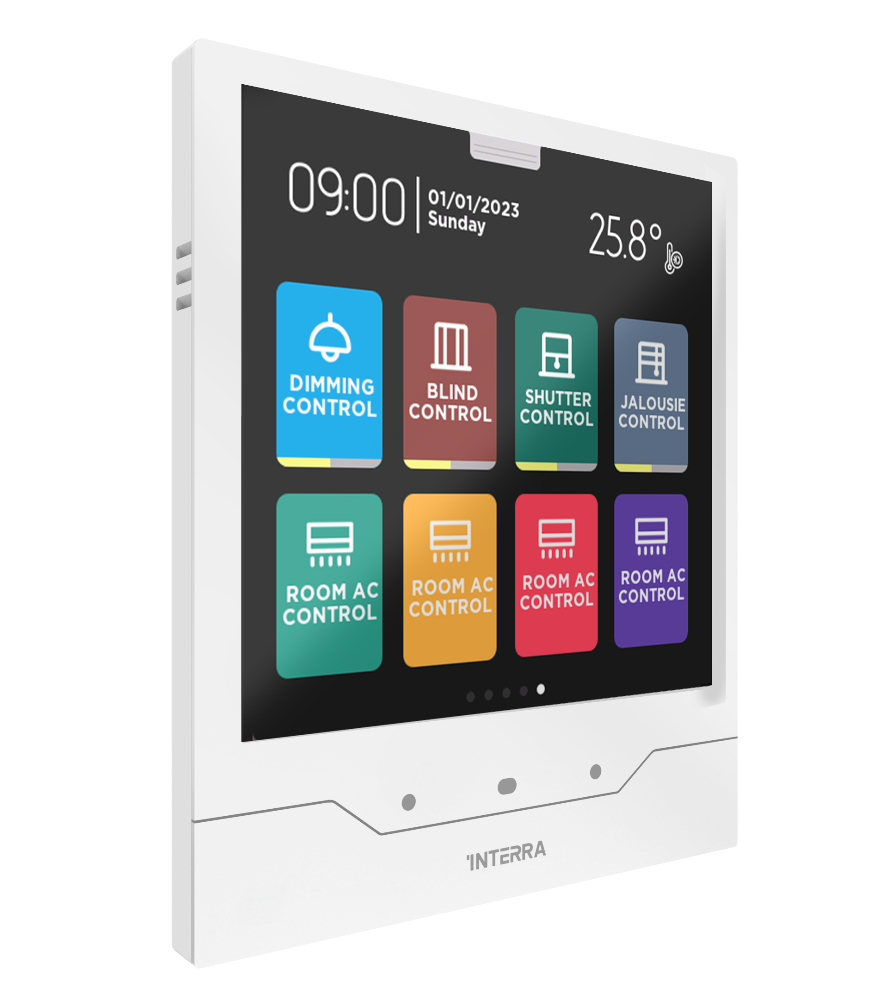 iX4 - 4" KNX Touch Panel + AQI / White