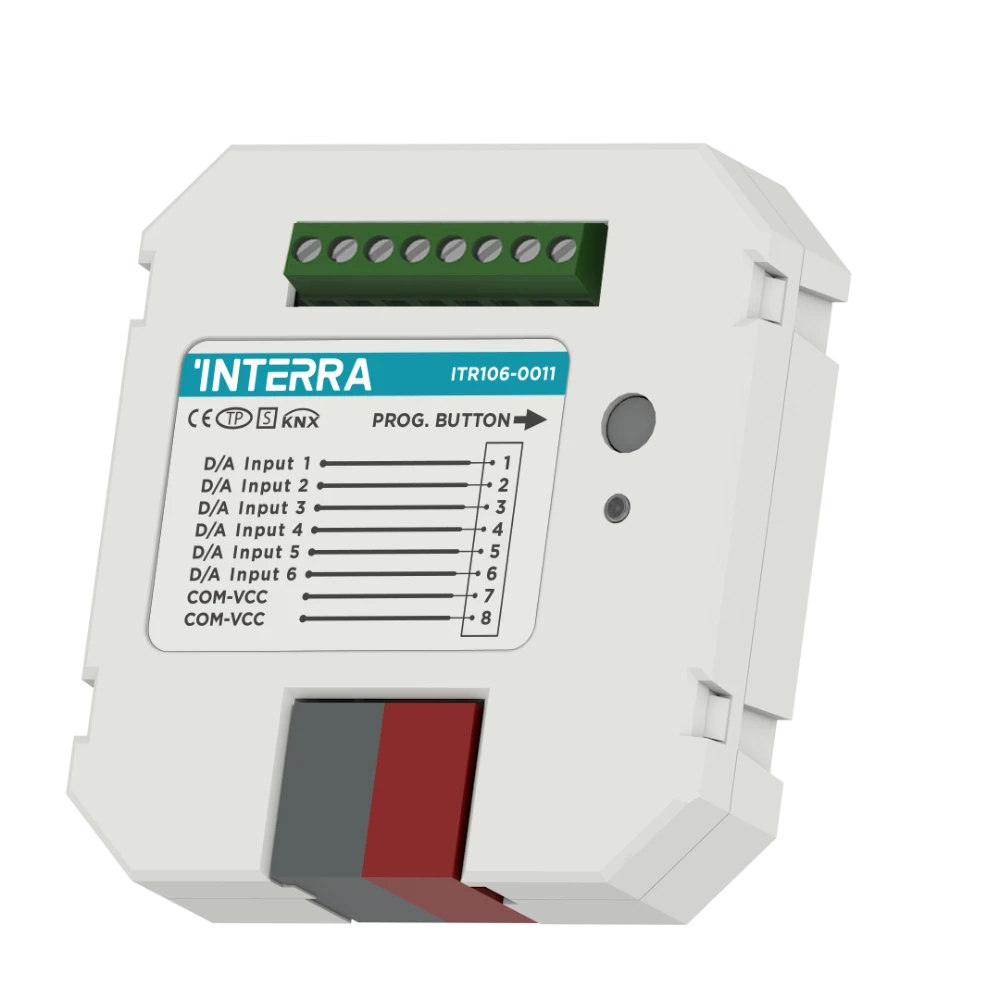 KNX 6 Kanal İkili / Analog Giriş Modülü - 6 Termostat